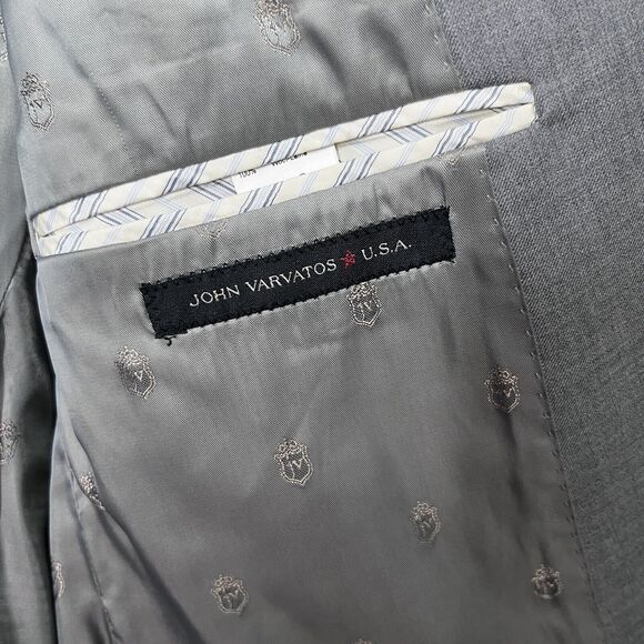 JOHN VARVATOS Blazer Men 42R Gray Wool Sport Coat Jacket Lined Suit Separate - Picture 7 of 9